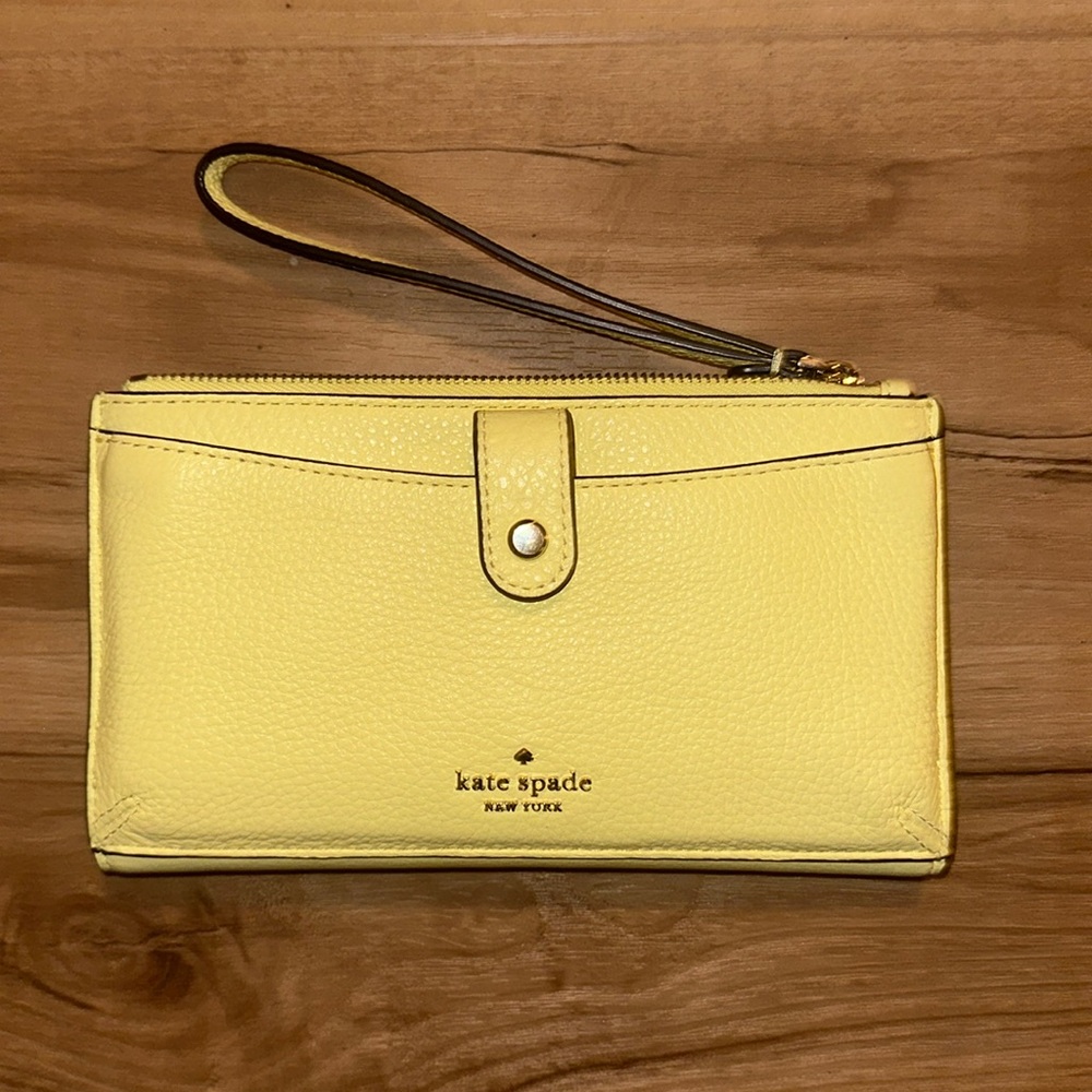 Kate Spade yellow wristlet